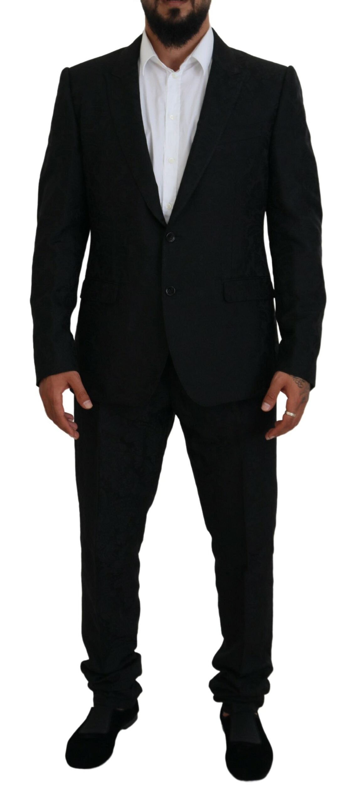 Dolce & Gabbana Black Single Breasted 2 Piece MARTINI Suit - Zeiniez