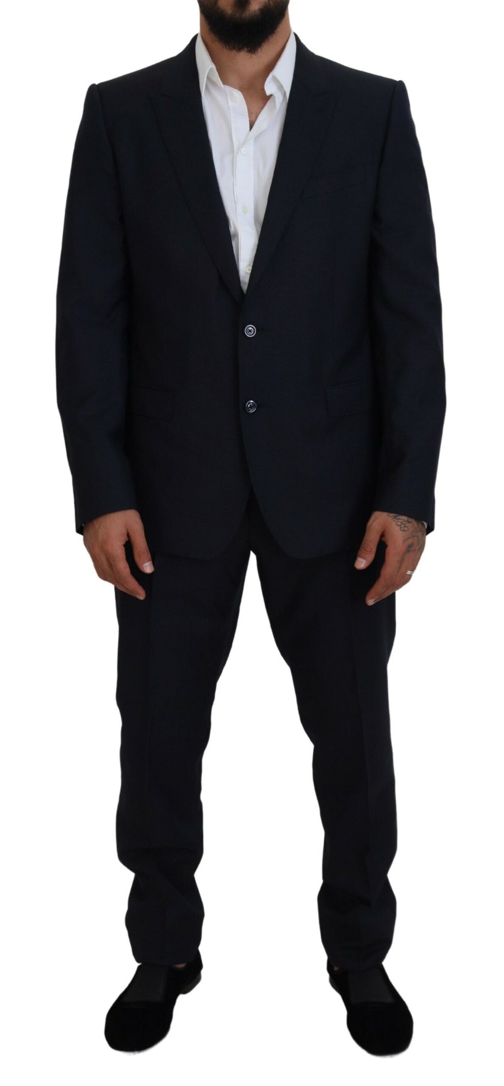 Dolce & Gabbana Blue Single Breasted 2 Piece MARTINI Suit - Zeiniez