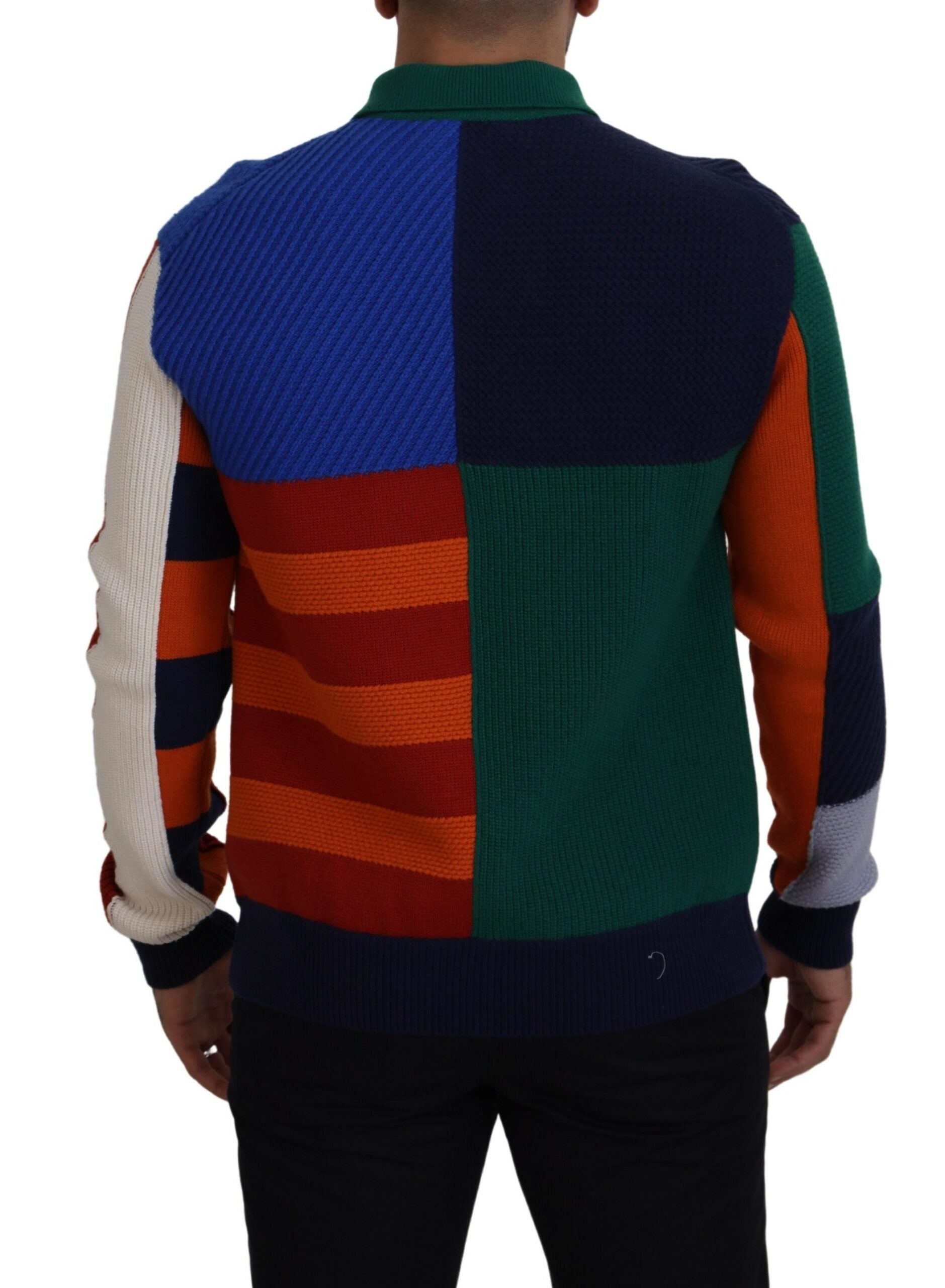 Dolce & Gabbana Multicolor Stripes Wool Pullover Sweater - Zeiniez