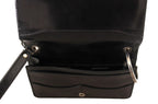 Dolce & Gabbana Black Leather Wristlet Mini Bag Card Bill Wallet - Zeiniez