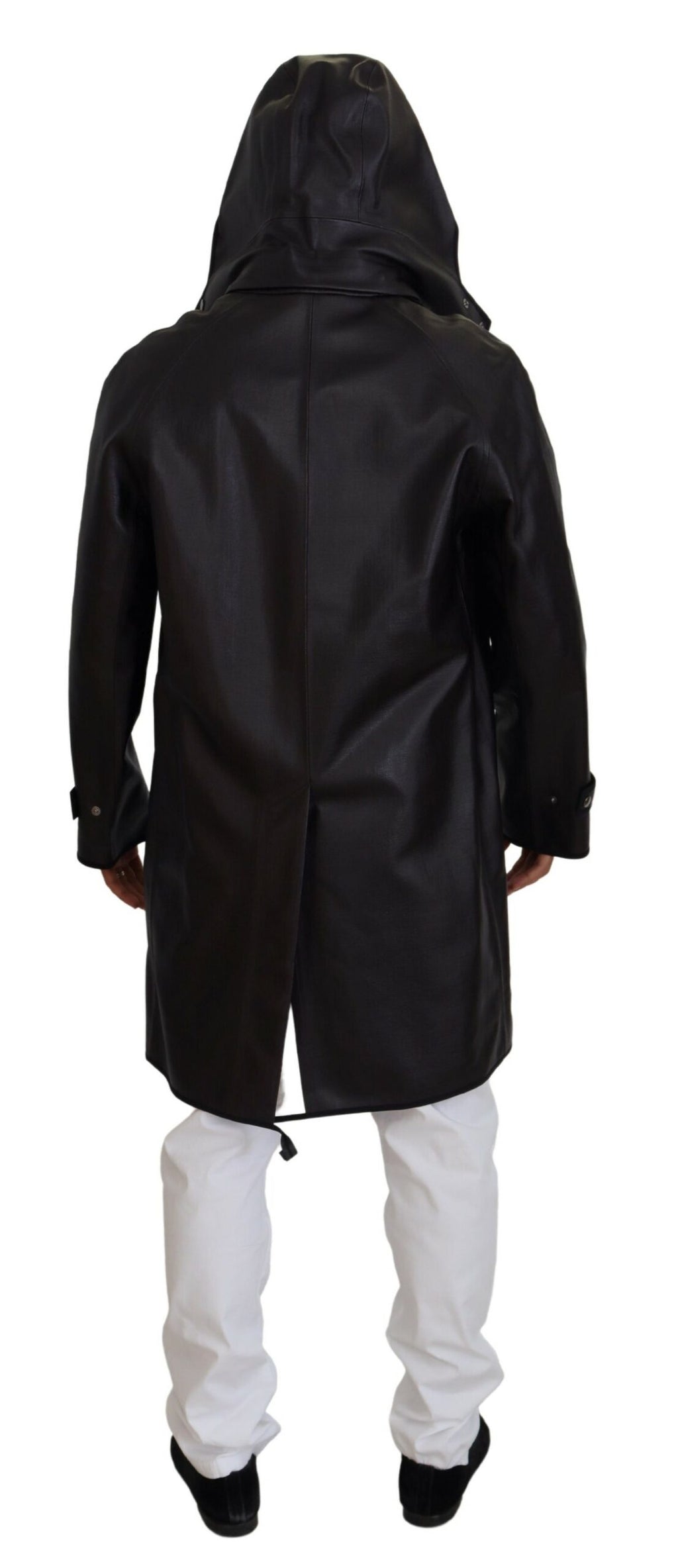 Dolce & Gabbana Black Trench Hooded Parka Cotton Jacket - Zeiniez