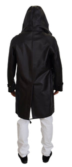 Dolce & Gabbana Black Trench Hooded Parka Cotton Jacket - Zeiniez