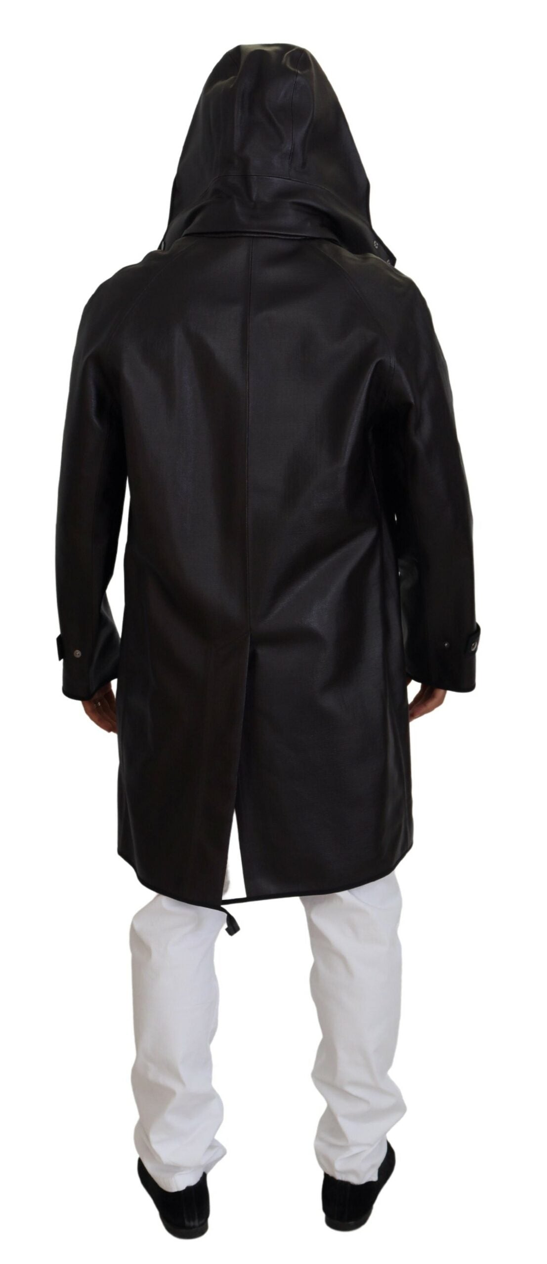 Dolce & Gabbana Black Trench Hooded Parka Cotton Jacket - Zeiniez
