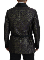 Dolce & Gabbana Gold Purple Baroque Jacket Blazer Robe - Zeiniez