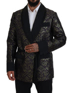 Dolce & Gabbana Gold Purple Baroque Jacket Blazer Robe - Zeiniez