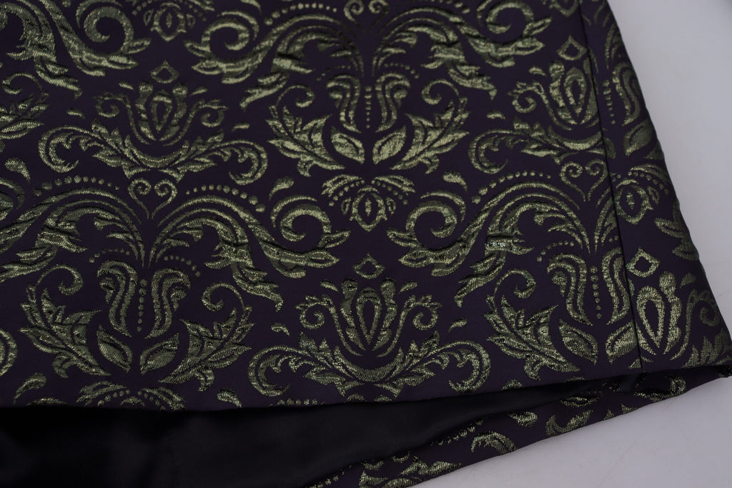 Dolce & Gabbana Gold Purple Baroque Jacket Blazer Robe - Zeiniez