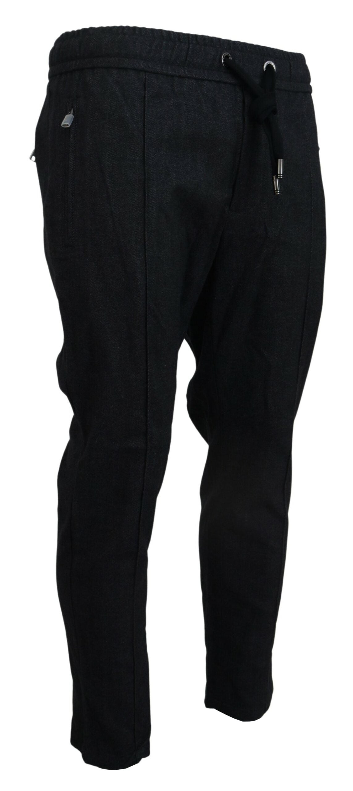 Dolce & Gabbana Grey Cotton Tapered Cotton Pants - Zeiniez