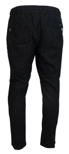 Dolce & Gabbana Grey Cotton Tapered Cotton Pants - Zeiniez