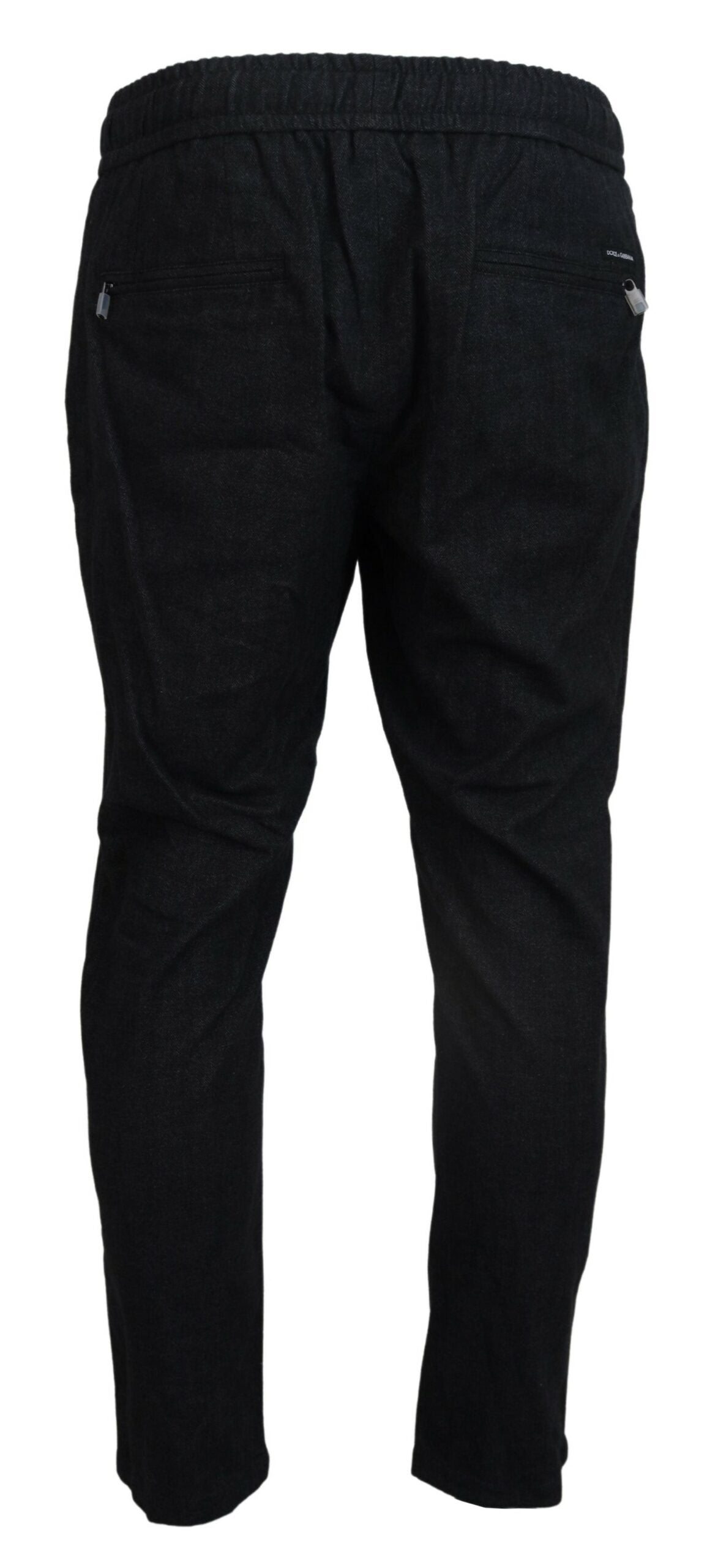 Dolce & Gabbana Grey Cotton Tapered Cotton Pants - Zeiniez