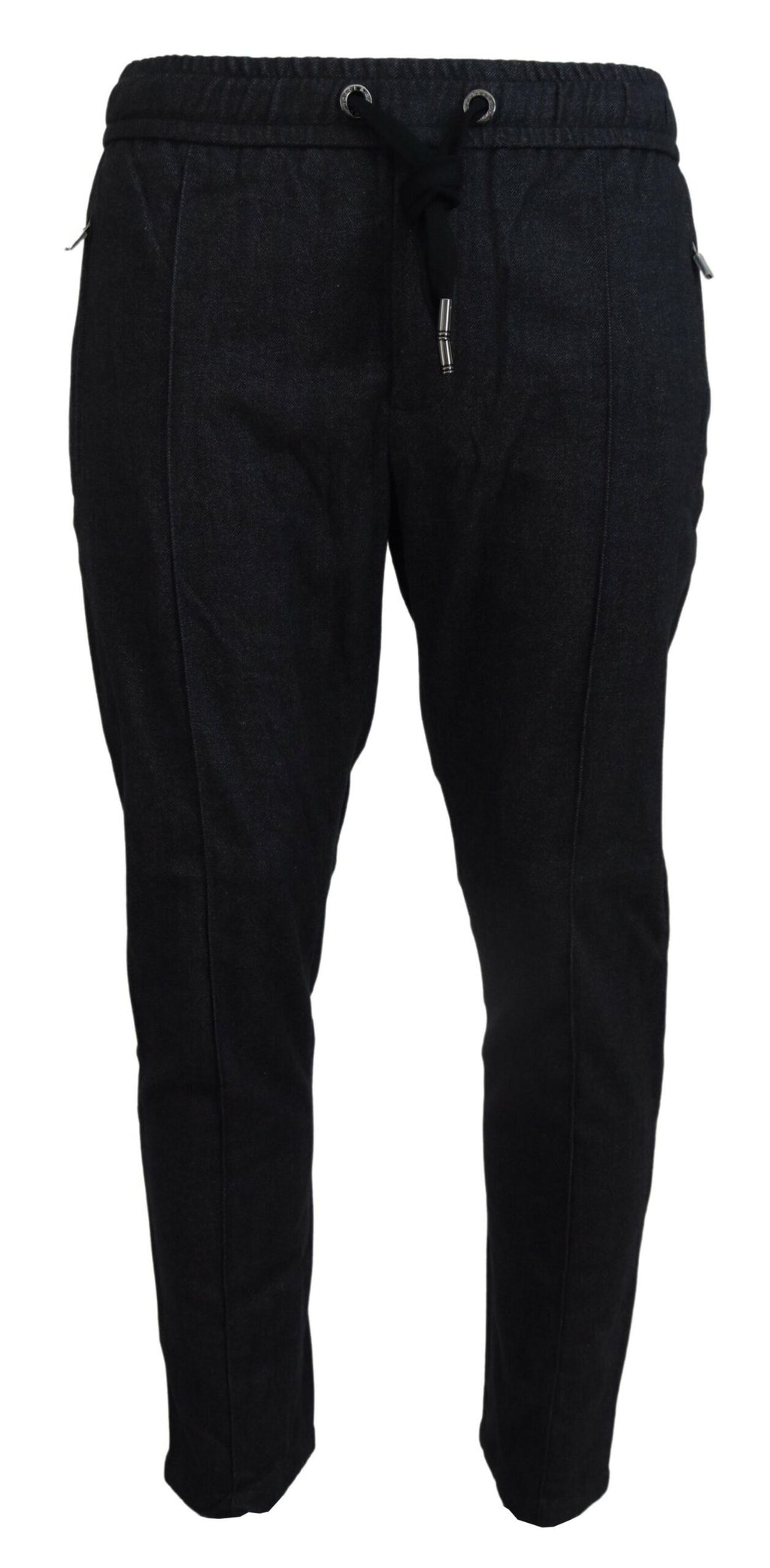 Dolce & Gabbana Grey Cotton Tapered Cotton Pants - Zeiniez