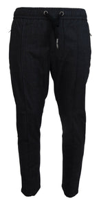 Dolce & Gabbana Grey Cotton Tapered Cotton Pants - Zeiniez