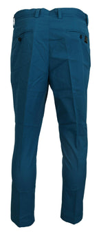 Dolce & Gabbana Blue Cotton Chinos Trousers Pants - Zeiniez