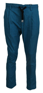 Dolce & Gabbana Blue Cotton Chinos Trousers Pants - Zeiniez