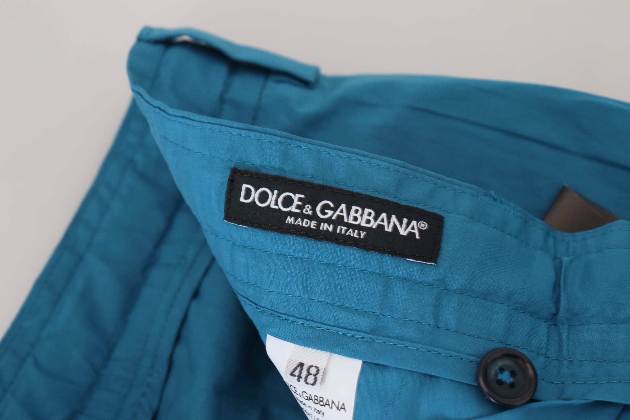 Dolce & Gabbana Blue Cotton Chinos Trousers Pants - Zeiniez
