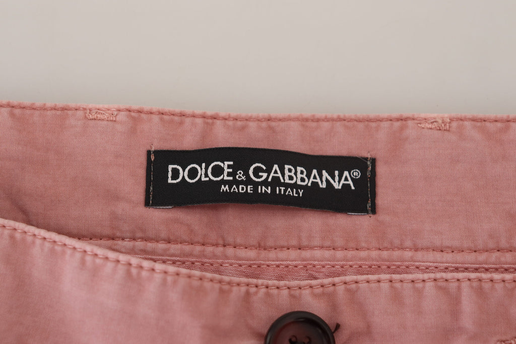 Dolce & Gabbana Pink Chinos Cotton Casual Mens Shorts - Zeiniez