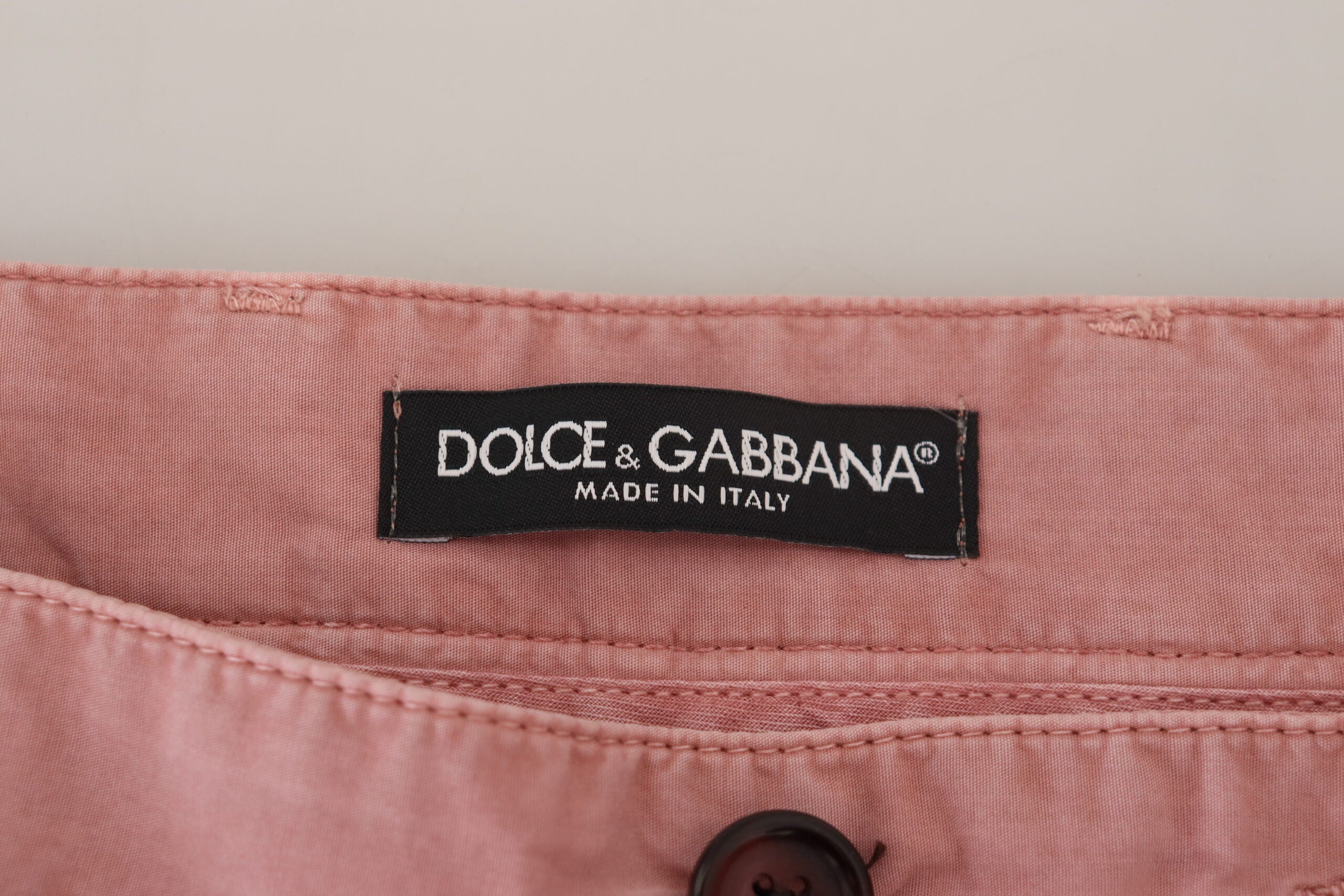 Dolce & Gabbana Pink Chinos Cotton Casual Mens Shorts - Zeiniez