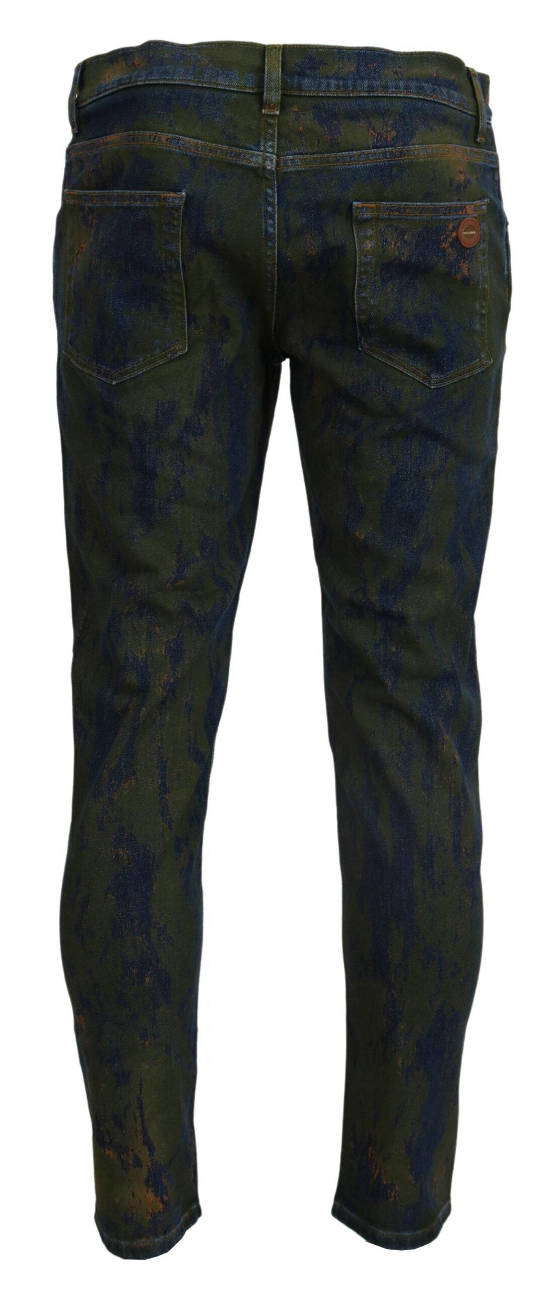 Dolce & Gabbana Blue Green Skinny Cotton Denim Jeans - Zeiniez