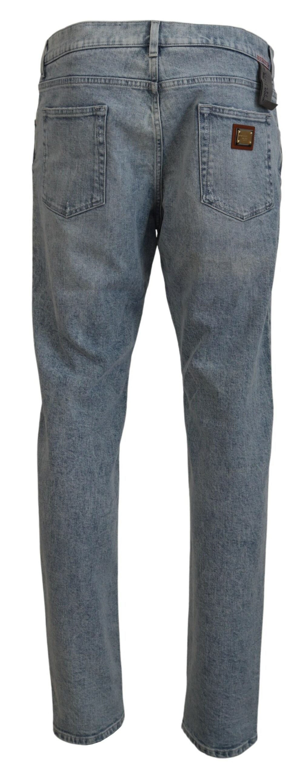 Dolce & Gabbana Blue Wash Slim Fit Cotton Denim Jeans - Zeiniez