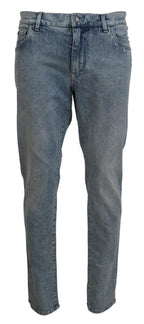 Dolce & Gabbana Blue Wash Slim Fit Cotton Denim Jeans - Zeiniez