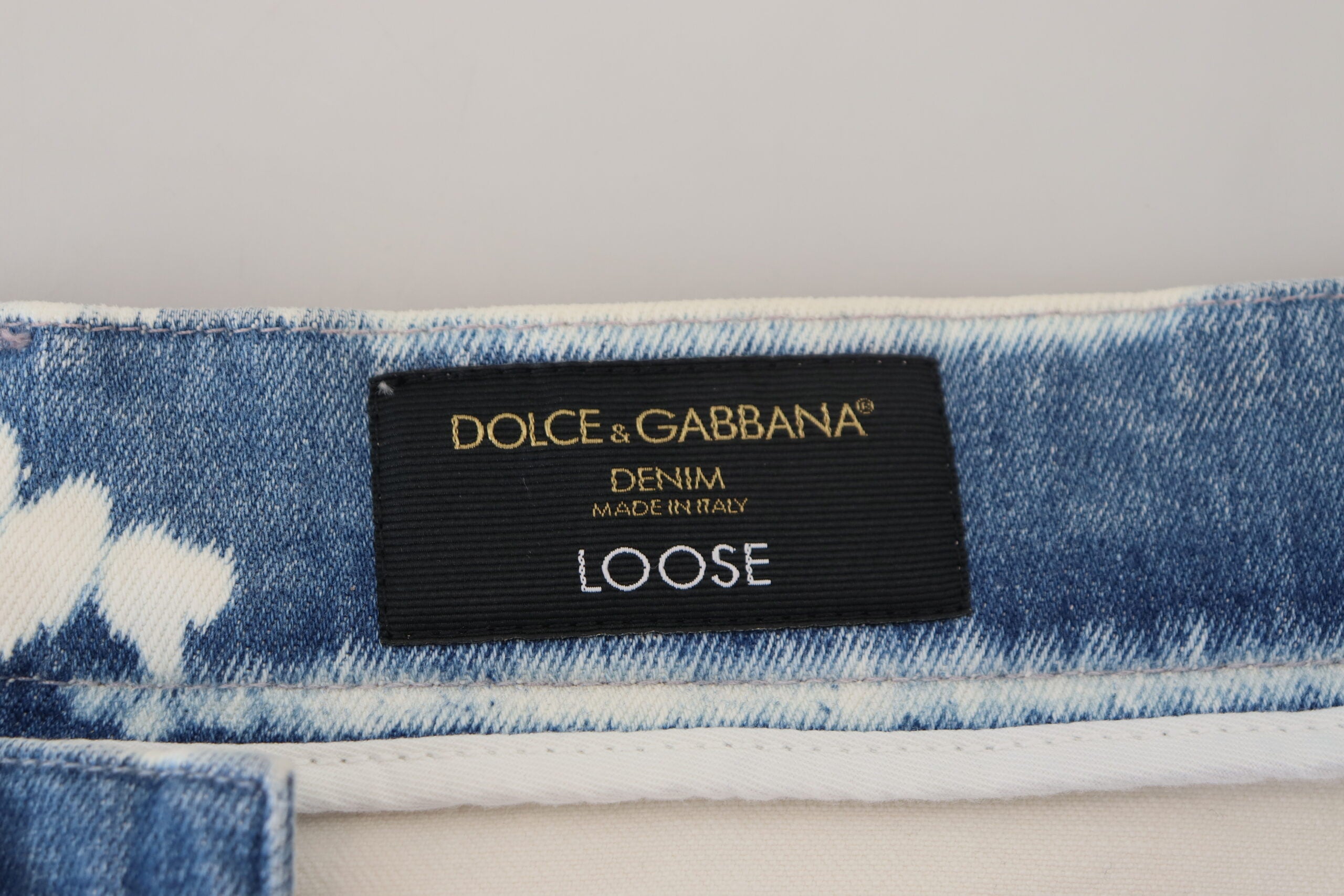 Dolce & Gabbana Blue Ceasar Denim Cotton Loose Fit Jeans - Zeiniez