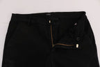 Costume National Black Slim Fit Cotton Stretch Pants - Zeiniez