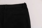 Costume National Black Slim Fit Cotton Stretch Pants - Zeiniez