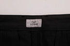 GF Ferre Black Cotton Stretch Chinos Pants - Zeiniez