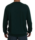 Dolce & Gabbana Green Cashmere V-neck Pullover Sweater - Zeiniez