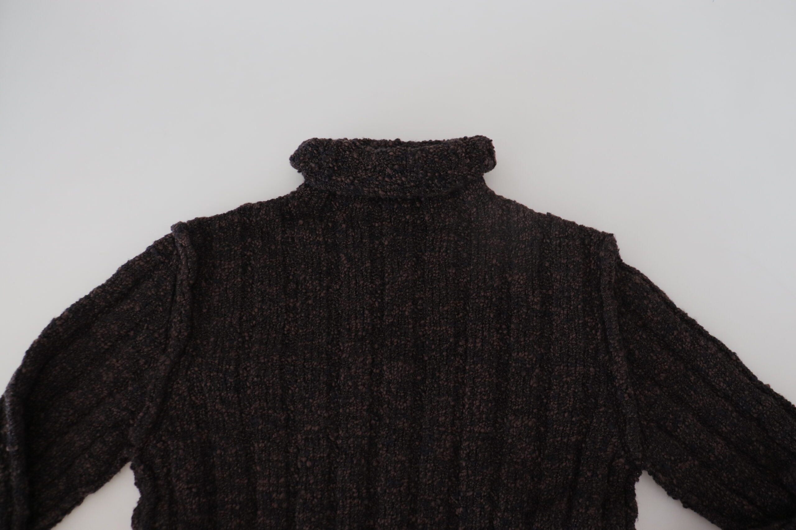 Dolce & Gabbana Brown Wool Knit Turtleneck Pullover Sweater - Zeiniez