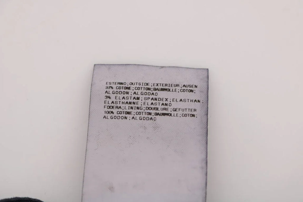 GF Ferre Blue Cotton Stretch Chinos Pants - Zeiniez