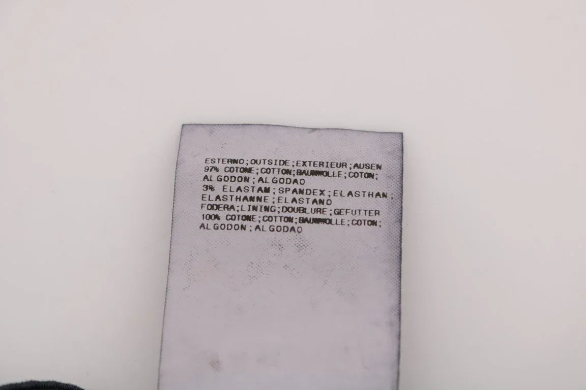 GF Ferre Blue Cotton Stretch Chinos Pants - Zeiniez