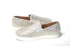 Christian Louboutin White Ab/Clear Ab Roller Boat Woman Flat Sneaker - Zeiniez
