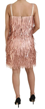Dolce & Gabbana Pink Tinsel Sleeveless Shift A-line Dress - Zeiniez