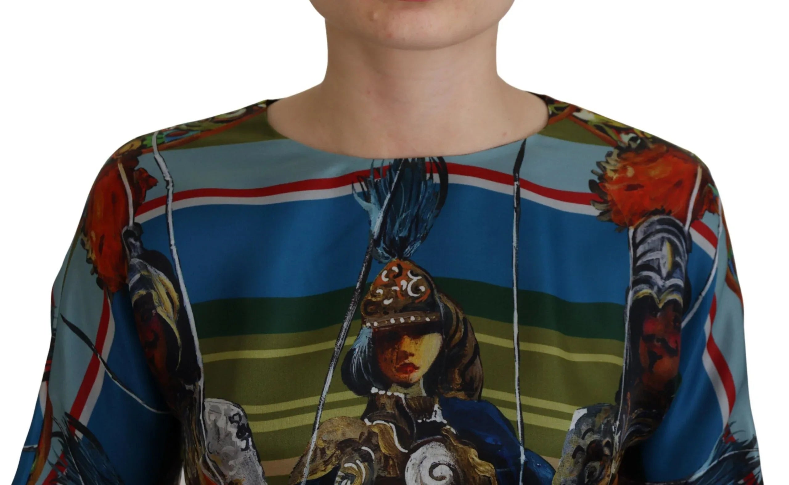 Dolce & Gabbana Multicolor Sicily Silk A-line Long Gown Dress - Zeiniez