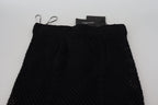 Dolce & Gabbana Black Knitted Cotton High Waist Mermaid Skirt - Zeiniez