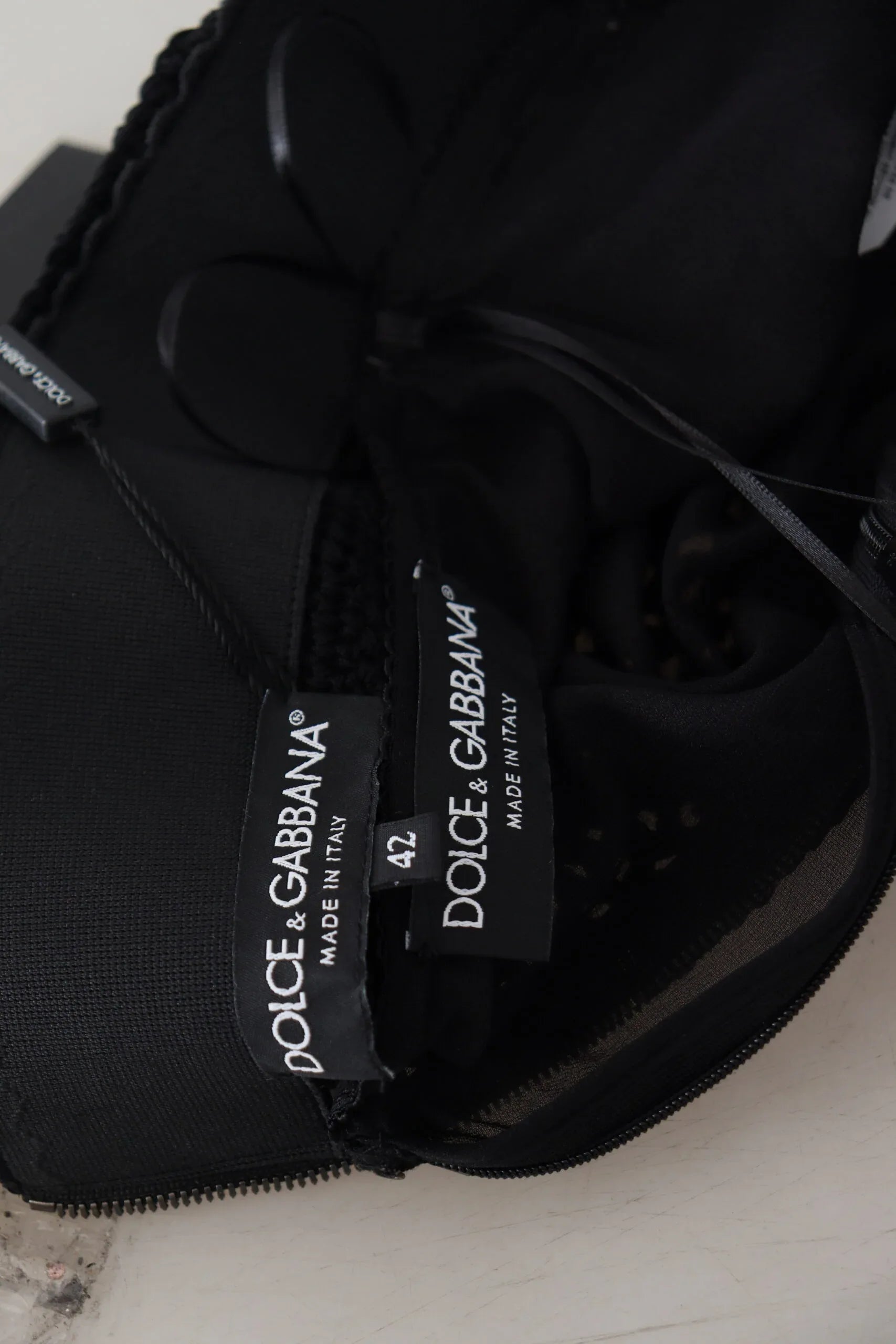 Dolce & Gabbana Black Knitted Cotton High Waist Mermaid Skirt - Zeiniez