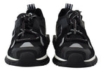 Dolce & Gabbana Black Mesh Sorrento Trekking Sneakers Shoes - Zeiniez