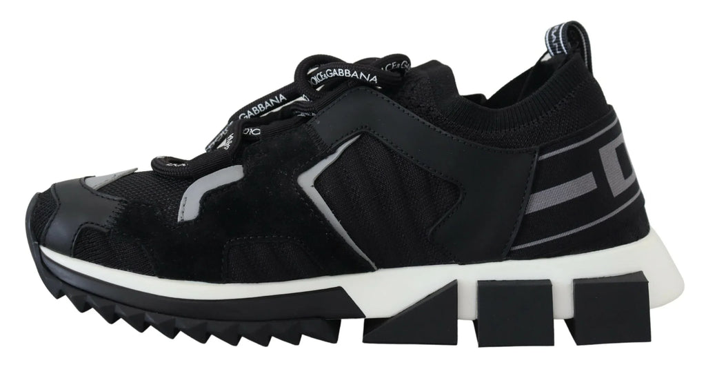 Dolce & Gabbana Black Mesh Sorrento Trekking Sneakers Shoes - Zeiniez