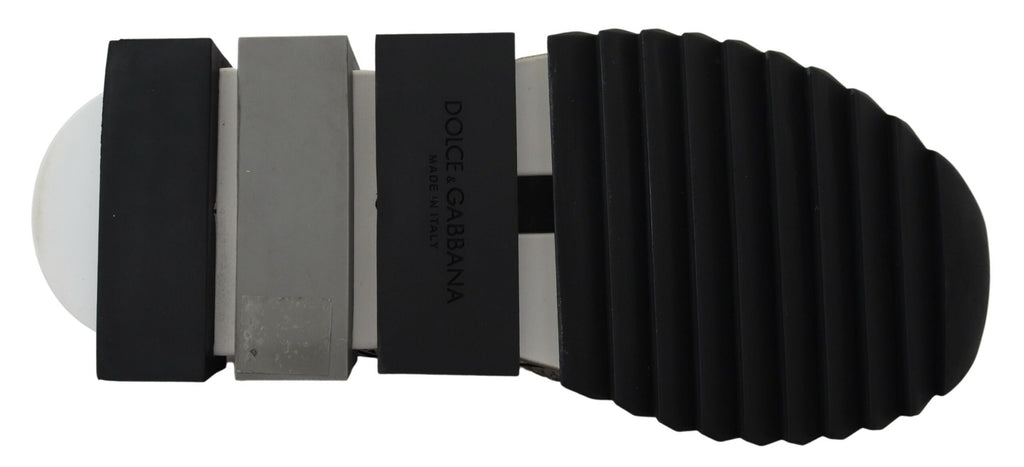 Dolce & Gabbana Silver Rhinestones Sorrento Sneakers Shoes - Zeiniez