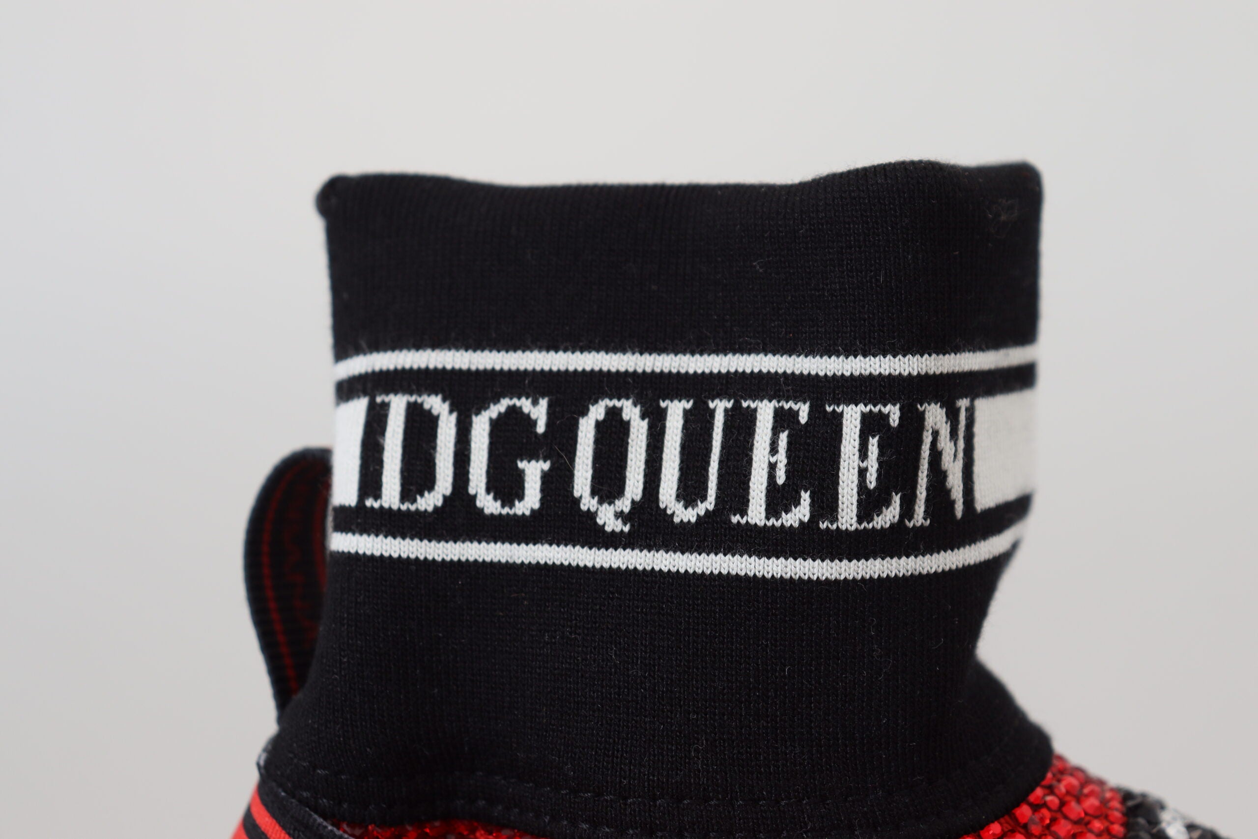 Dolce & Gabbana Red Bling Sorrento Sneakers Socks Shoes - Zeiniez