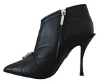 Dolce & Gabbana Black Devotion Quilted Buckled Ankle Boots Shoes - Zeiniez