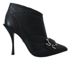 Dolce & Gabbana Black Devotion Quilted Buckled Ankle Boots Shoes - Zeiniez