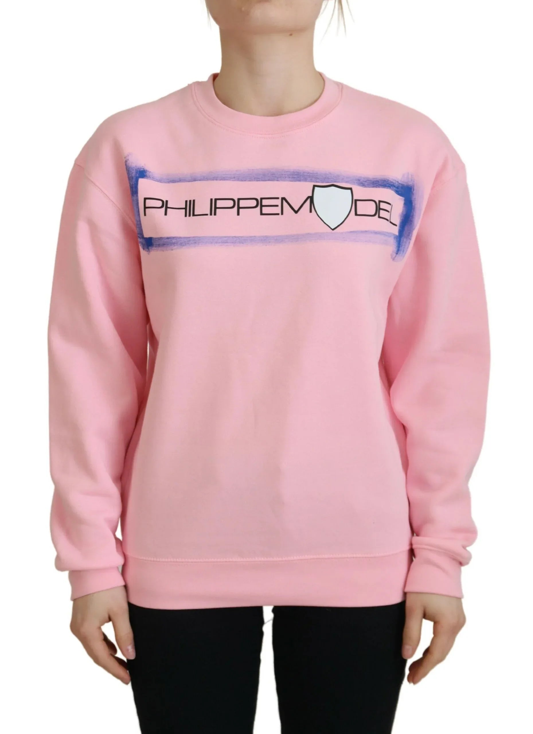 Philippe Model Pink Printed Long Sleeves Pullover Sweater - Zeiniez