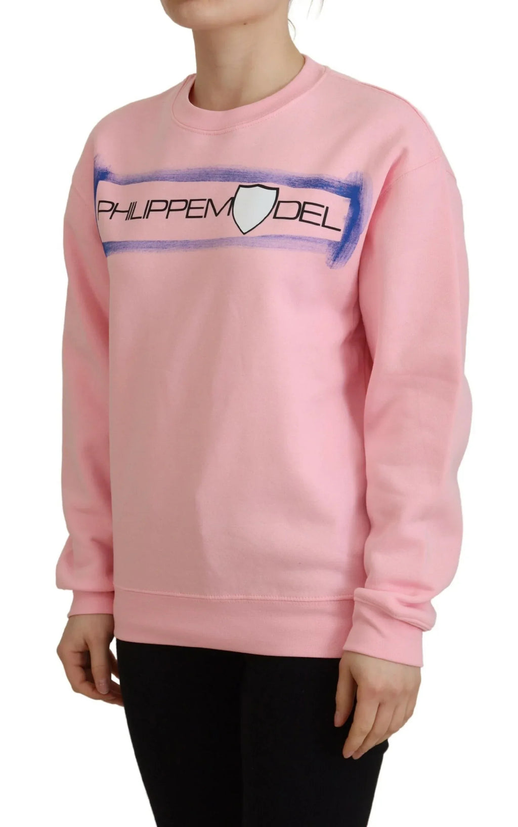 Philippe Model Pink Printed Long Sleeves Pullover Sweater - Zeiniez