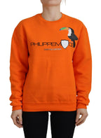 Philippe Model Orange Printed Long Sleeves Pullover Sweater - Zeiniez