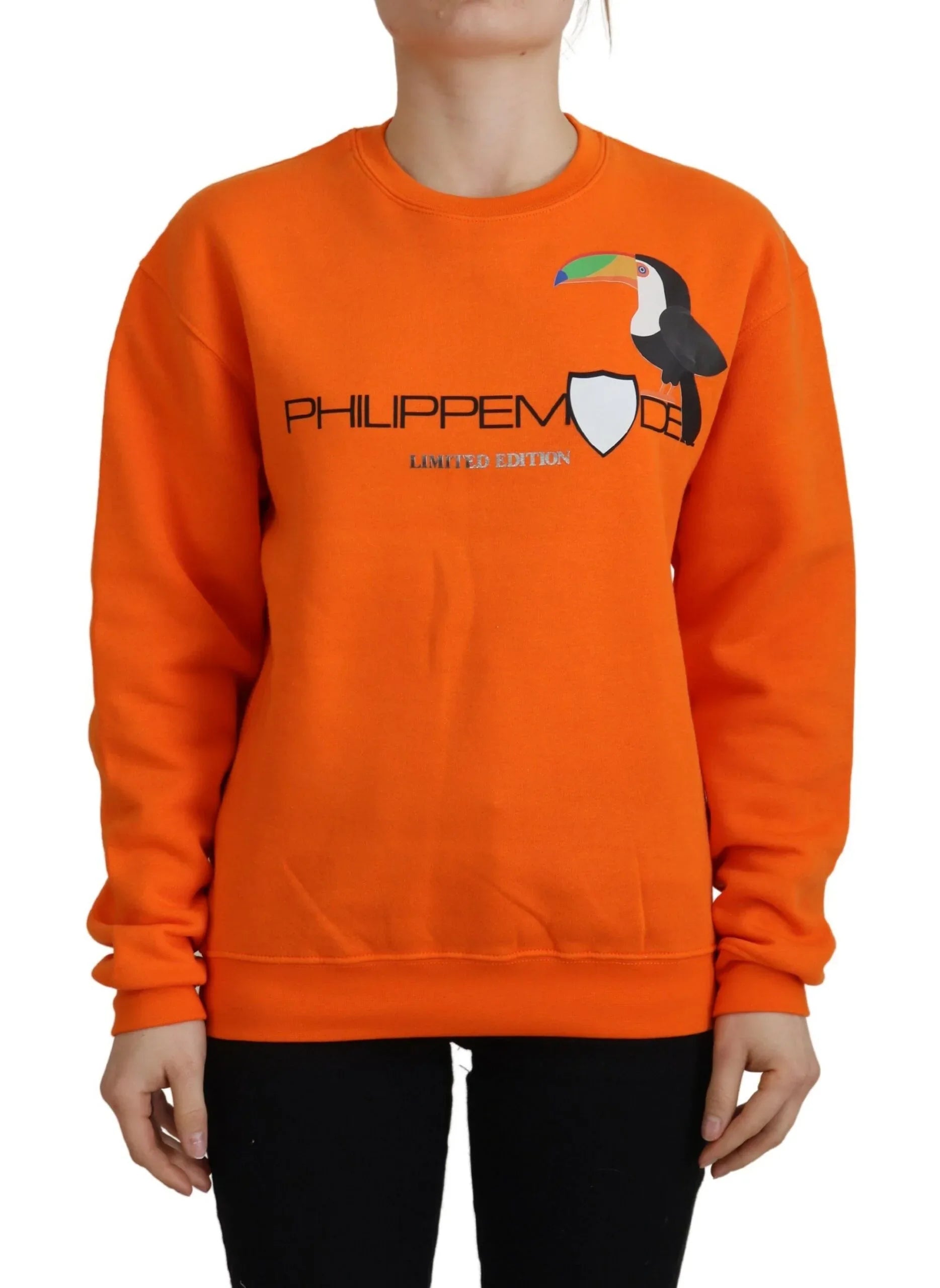 Philippe Model Orange Printed Long Sleeves Pullover Sweater - Zeiniez