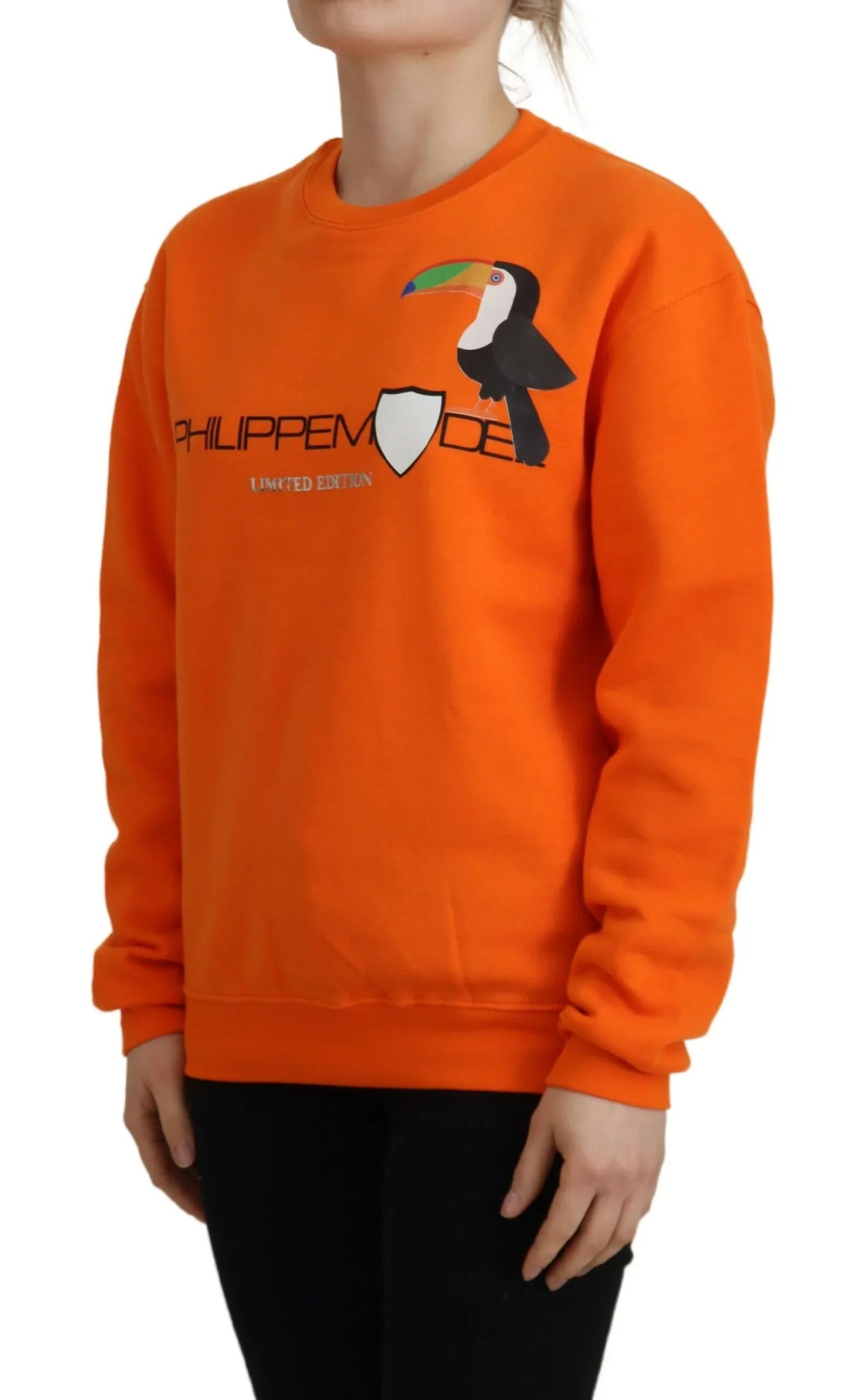Philippe Model Orange Printed Long Sleeves Pullover Sweater - Zeiniez