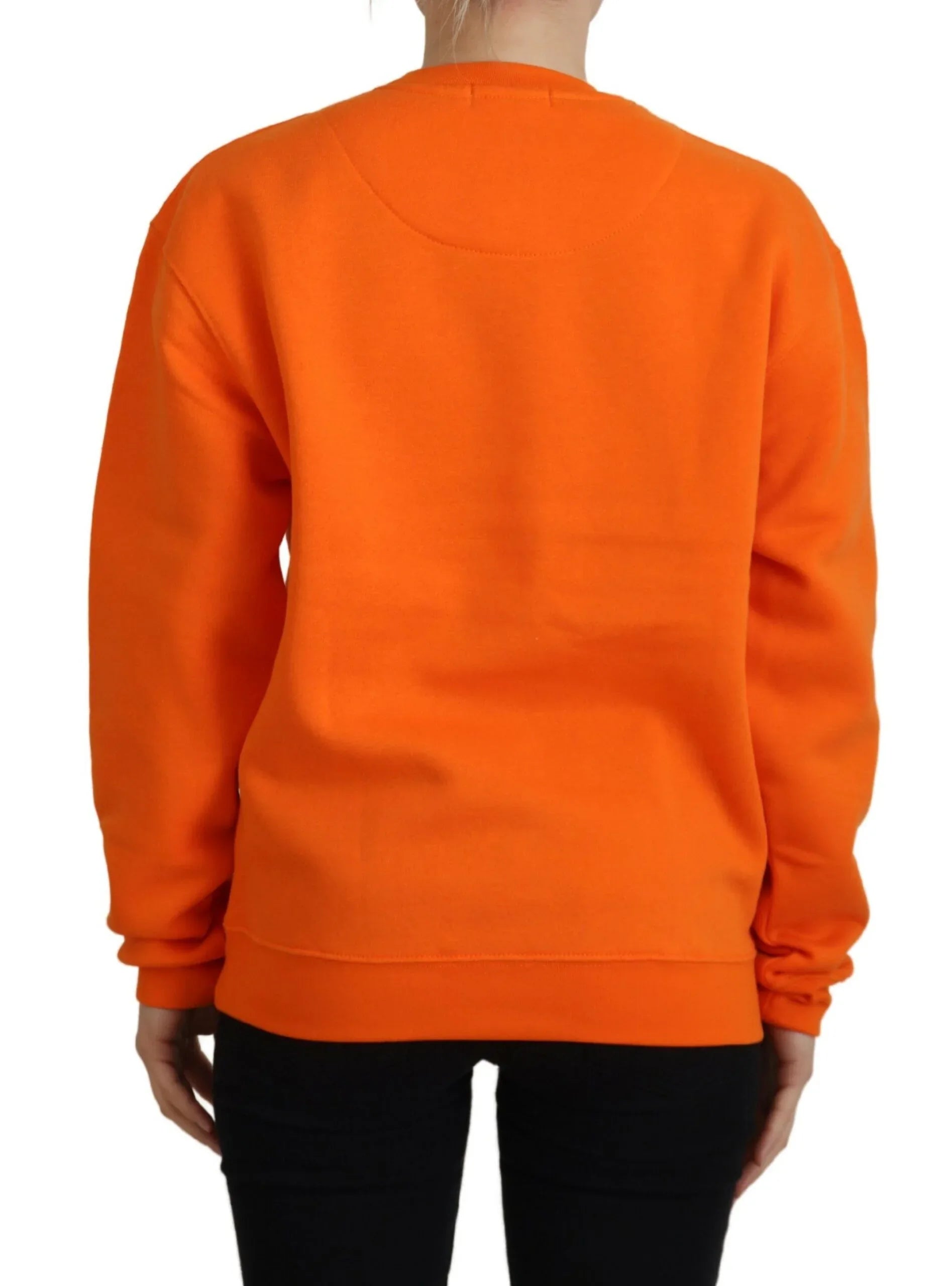 Philippe Model Orange Printed Long Sleeves Pullover Sweater - Zeiniez