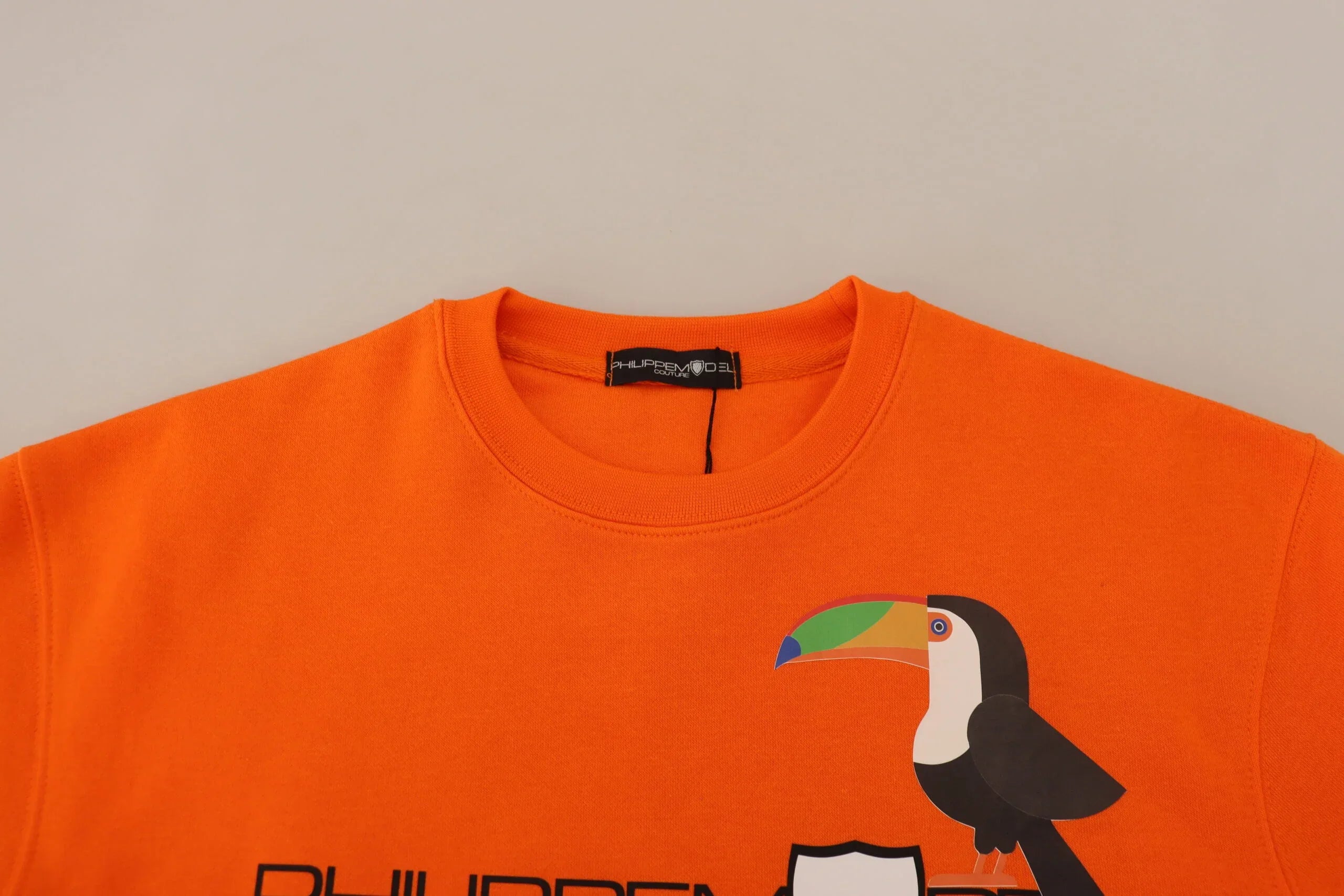 Philippe Model Orange Printed Long Sleeves Pullover Sweater - Zeiniez