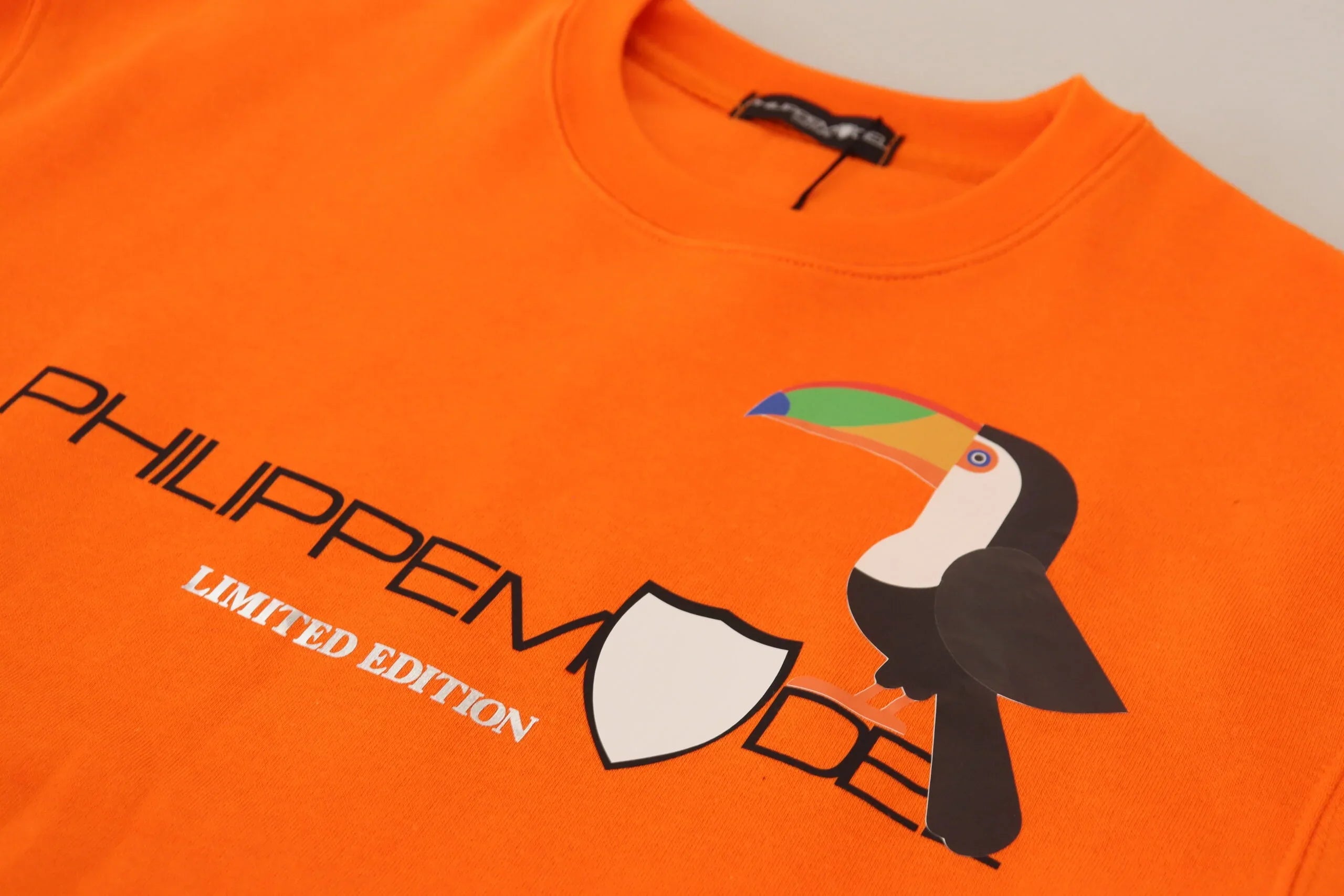 Philippe Model Orange Printed Long Sleeves Pullover Sweater - Zeiniez